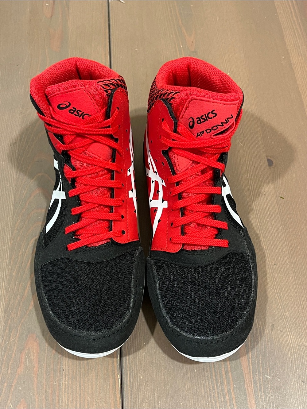 Kids Asics Snap Down 3 Grade School Wrestling Shoes Youth Size 4 Red Black Lace